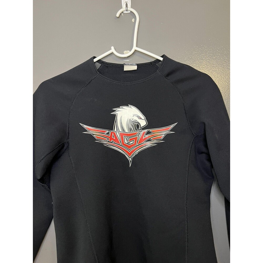 Eagle Ultra Flex Neoprene Shirt Medium Black Long Sleeve Wetsuit Top Waterski